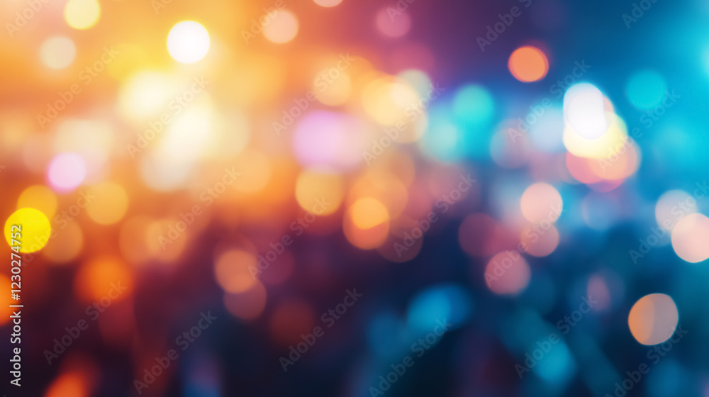 Blurred lights and happy concertgoers enjoying an outdoor music festival. Blurred lights and happy concertgoers enjoying an outdoor music festival.