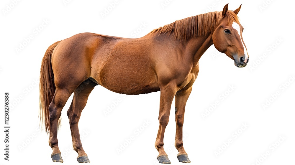 Fototapeta premium Horse isolated over white background