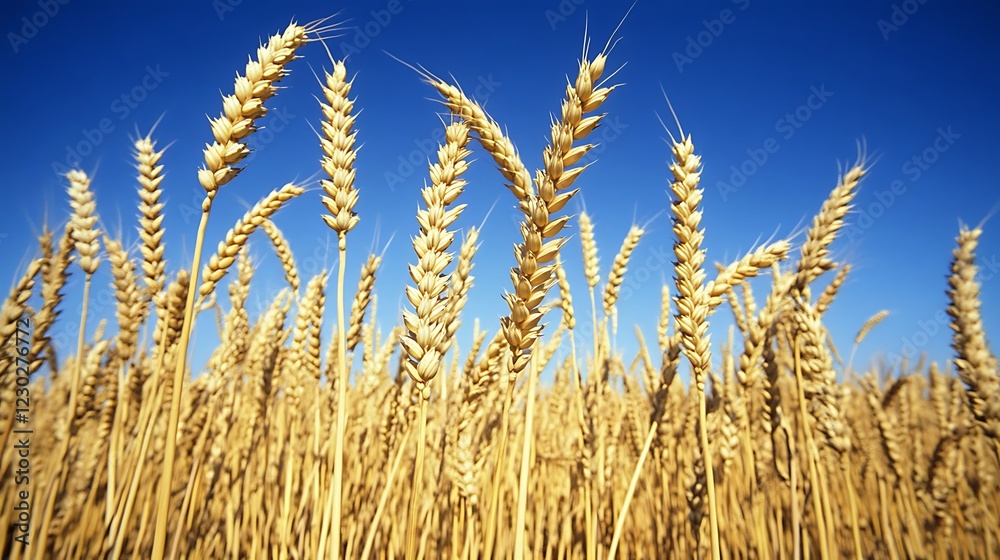 Fototapeta premium Cinematic Golden Wheat Landscape