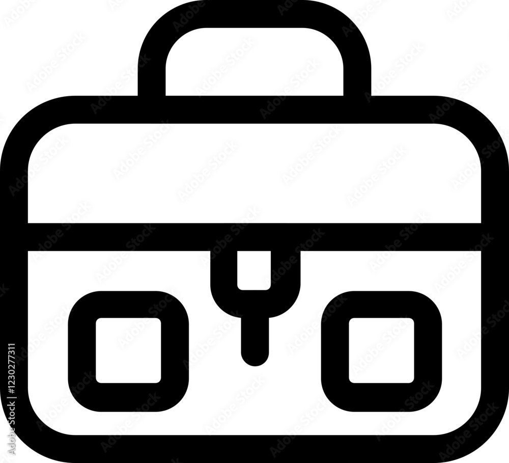 Baggage suitcase, briefcase line vector icon Baggage suitcase, briefcase line vector icon