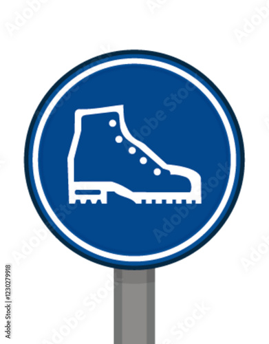 Port obligatoire rond bleu chaussures