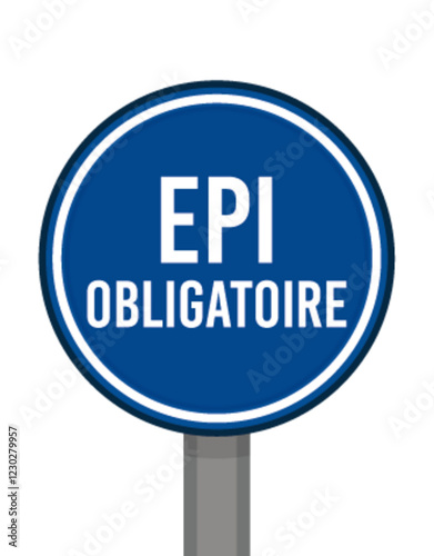 Port obligatoire rond bleu EPI obligatoire