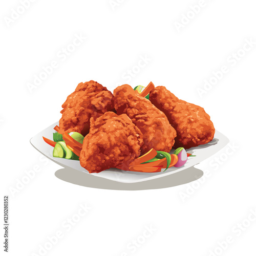 vector fried chicken nuggets