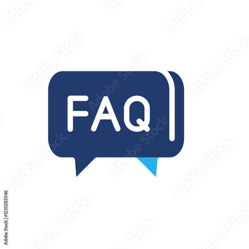 Frequently asked question. Inquiry, feedback, problem colored icon vector design good for web or mobile app