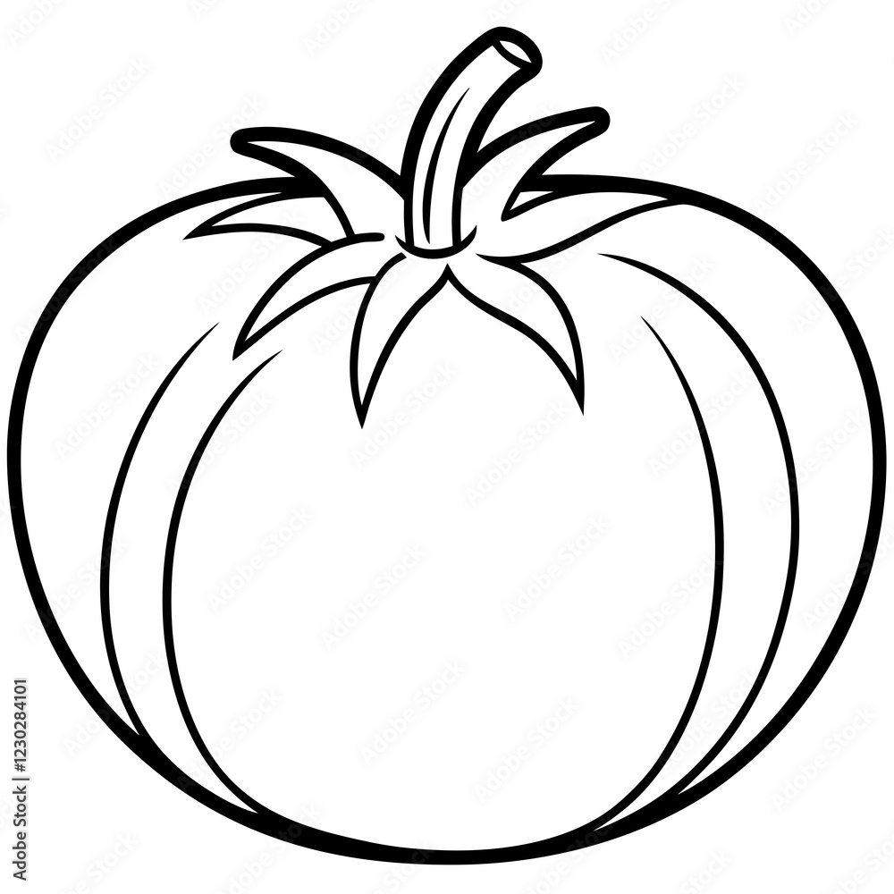 Tomato Line Art for Print Design Tomato Line Art for Print Design