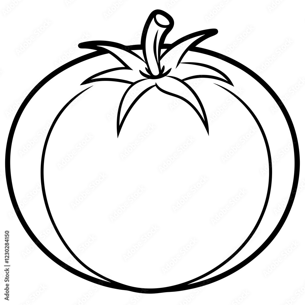 Tomato Line Art for Print Design Tomato Line Art for Print Design