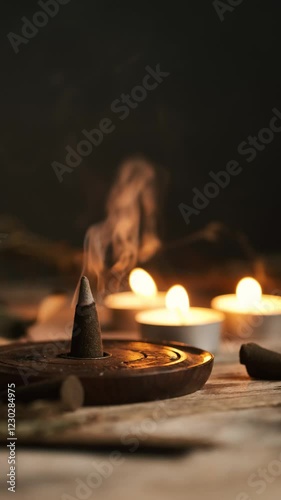 Create a calming atmosphere with incense burning and candlelight