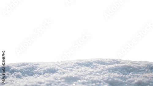 Snowy hill isolated