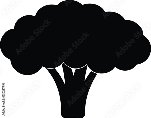 broccoli silhouette,broccoli flat vector icon design,broccoli symbol