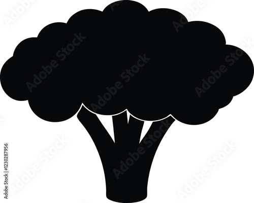 broccoli silhouette,broccoli flat vector icon design,broccoli symbol