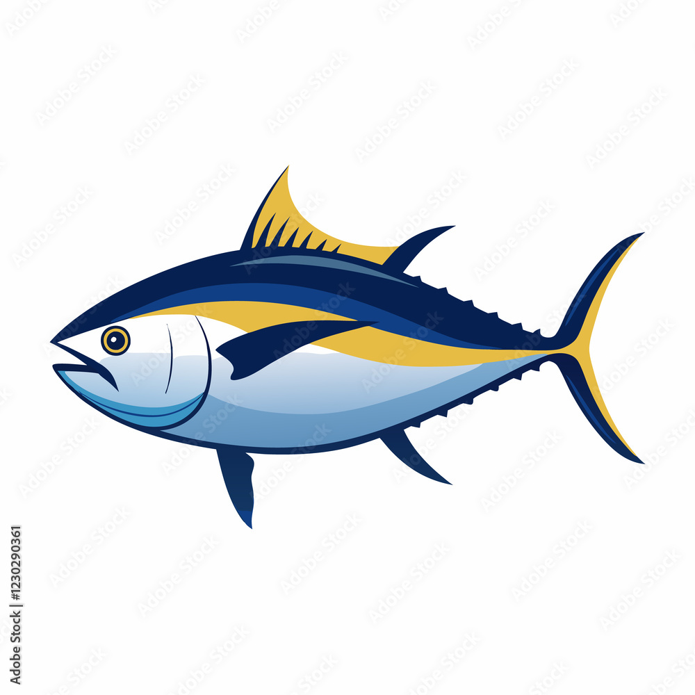 Fototapeta premium atuna fish water on the white background