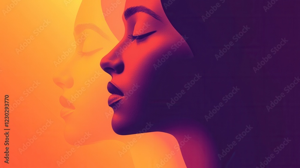 Gradients bring depth to human graphics in modern designs.