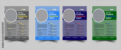 corporate business Flyer . newest trendy creative corporate multipurpose minimal official business advertising Flyer with creative corporate trendy geometric shape template print design