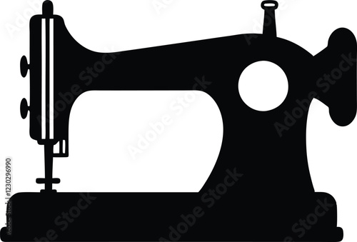 Sewing Machine silhouette,Sewing Machine flat vector icon