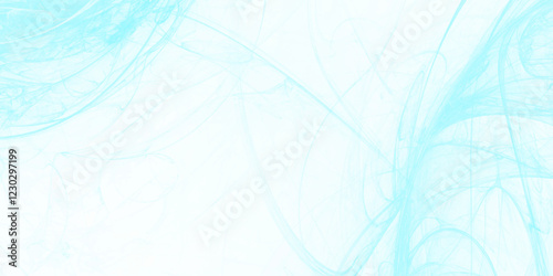 Light blue shining colored art with narrow line. Tangled thin curves light blue undulating lines on a white. Blue marble pattern acrylic pours liquid Interior marble stone surface.