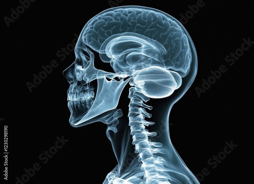 Insights into human anatomy revealed via detailed X-ray visualization.