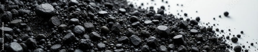 Coal black grains with a white greyish gradient, coal, abstract, texture Coal black grains with a white greyish gradient, coal, abstract, texture