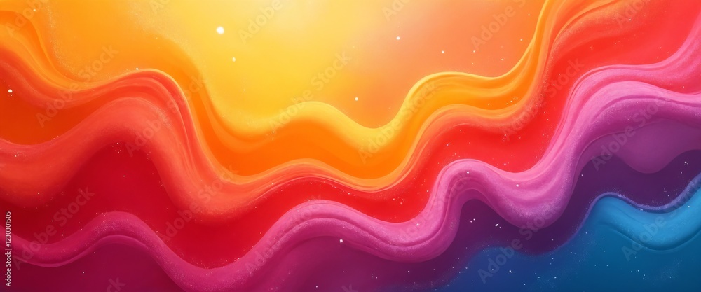 Vibrant abstract waves of color blending seamlessly in a cosmic gradient, featuring shades of orange, red, pink, and blue with a dreamy, fluid texture. Vibrant abstract waves of color blending seamlessly in a cosmic gradient, featuring shades of orange, red, pink, and blue with a dreamy, fluid texture.