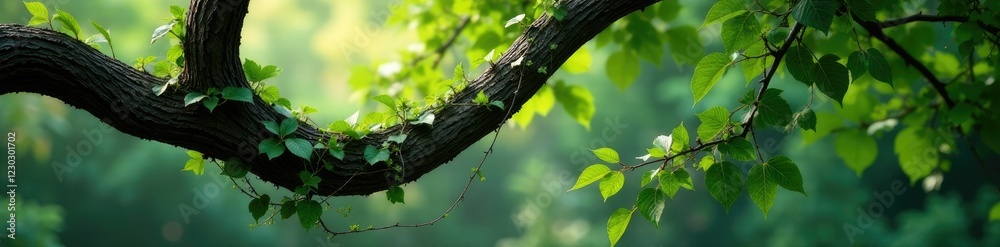 Ivy vines wrapped around a tree's gnarled branches, ivy, foliage Ivy vines wrapped around a tree's gnarled branches, ivy, foliage