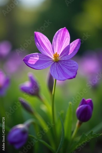 Violeta floreciente en un jard?n de primavera, naturaleza, flor, violeta photo