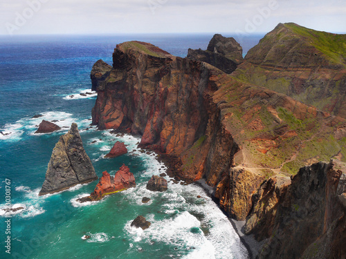 majestic cliffs sea coast, Madeira island