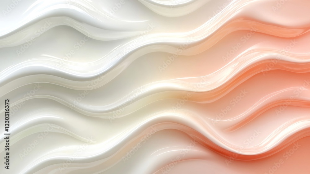 Obraz premium Abstract Waves of Cream and Pink Texture