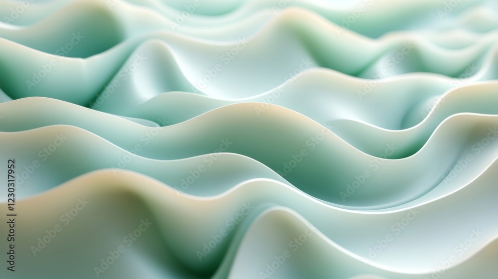 Obraz premium Abstract Teal Wavy Background Texture