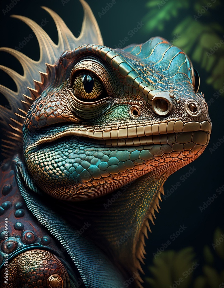 Fototapeta premium lizard close up