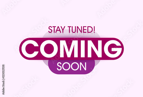modern coming soon poster with stay tuned message