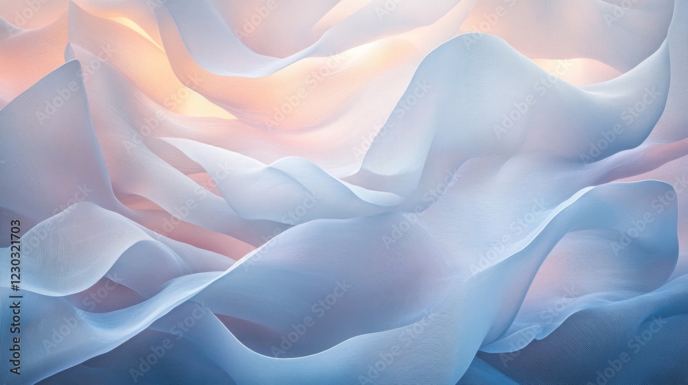 Obraz premium Abstract Blue and Orange Wave Pattern Background Texture