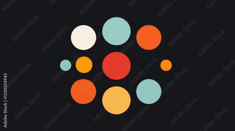 Colorful Circle Pattern Design - Abstract Geometric Art Colorful Circle Pattern Design - Abstract Geometric Art