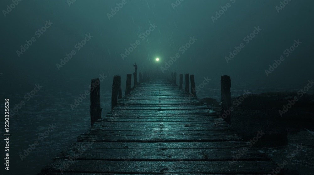 Mysterious Night on a Foggy Dock, a Journey into the Unknown Mysterious Night on a Foggy Dock, a Journey into the Unknown