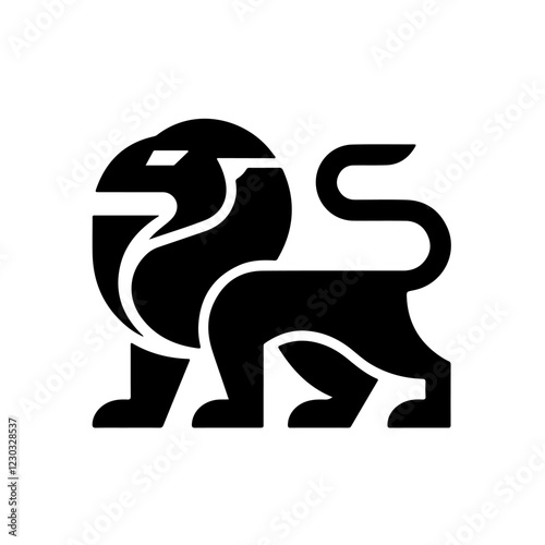 MobileRoyal heraldic lions. Black silhouette of rampant lion and griffins for logo or coat of arms. Premium wild animal crest symbols.	
 photo