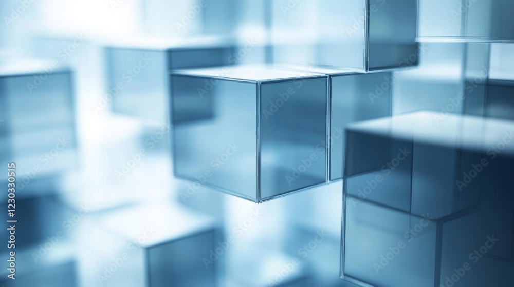 Obraz premium Abstract Geometric Cubes: Modern Architectural Design