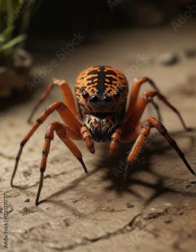 Patience is a virtue for this tiger spider waiting in the shadows, tiger spider, waiting photo