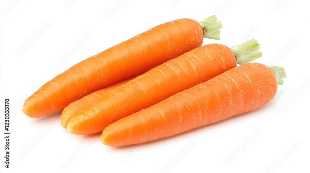 Fresh Orange Carrots Isolated on White Background for Food Use Fresh Orange Carrots Isolated on White Background for Food Use