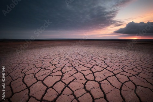 Soil drought cracked 