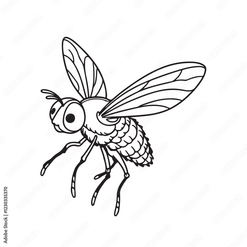 Fototapeta premium fly line art isolated vector on white background