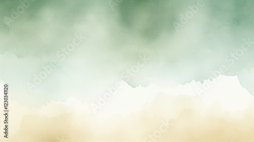 A soft, ethereal background blending shades of green and cream, evoking a tranquil, dreamy atmosphere.