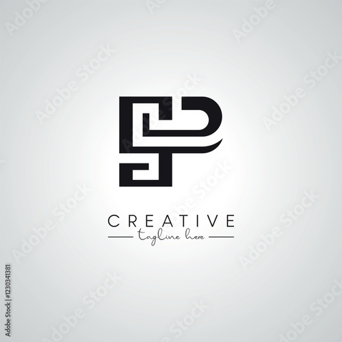 SP PS Letter Modern Alphabet Logo Design. Initial Based Vector Template.