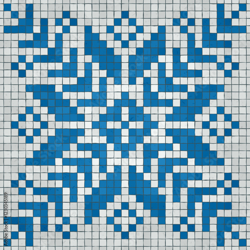 Scandinavian style seamless mosaic tiles pattern