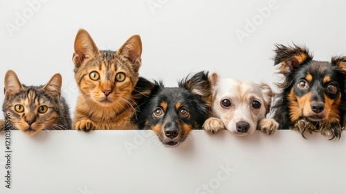 Adorable Pets: Cats and Dogs Posing Together