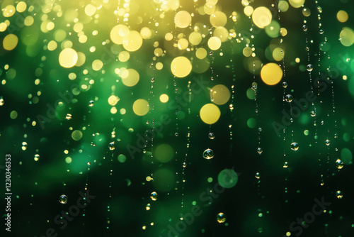 Green Bubbles Background