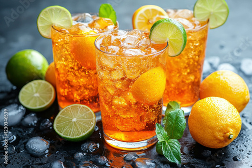 Ice Tea With Lemon And Lime
