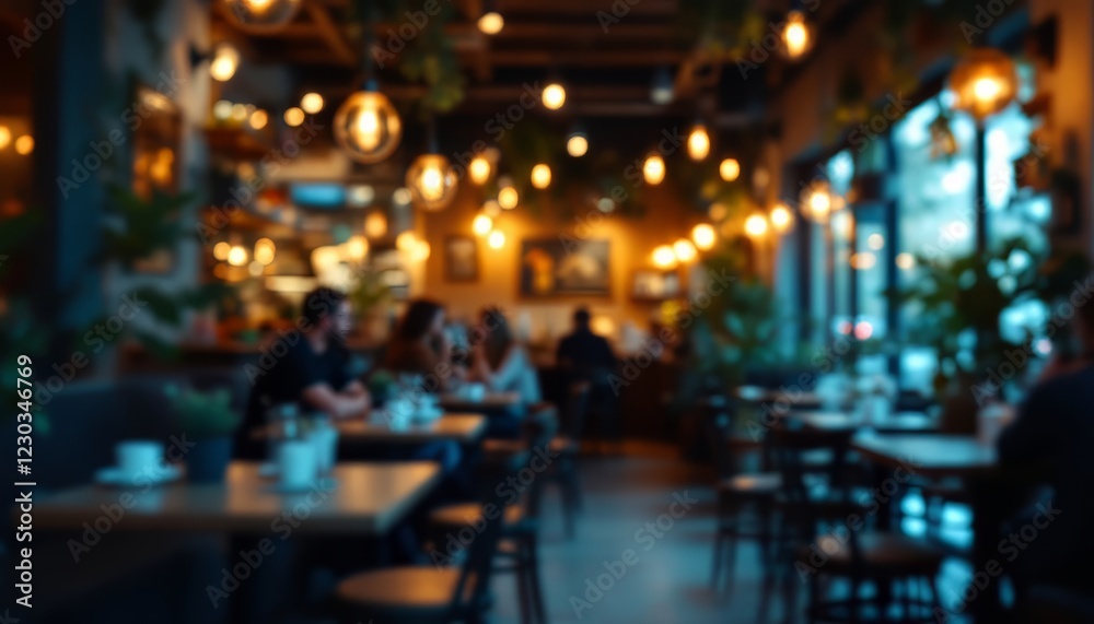 Cozy cafe atmosphere with patrons enjoying drinks and conversations. Cozy cafe atmosphere with patrons enjoying drinks and conversations.