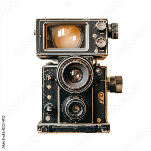 Old Movie Camera Isolated