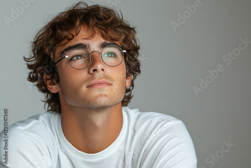 Teen On A White Background