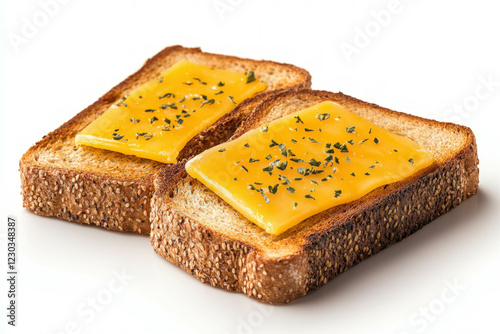Cheese On Toast Isolated