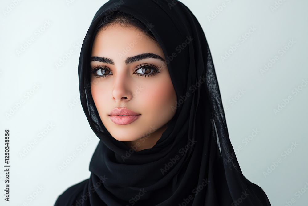 a Beautiful arab woman from Dubai. white background a Beautiful arab woman from Dubai. white background