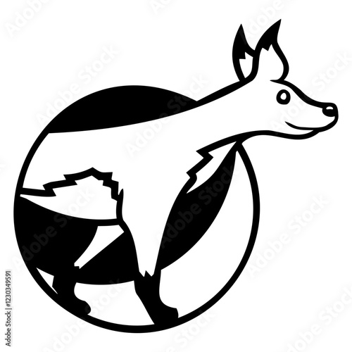 Red Fox Hole Front Side Part Foxhole Go Out Funny Design Lover Art Vector Illustration Card T-Shirt Poster Sticker Graphic Print Decorative Drawing Isolated Logo Decoration Symbol Creative Cool Style
